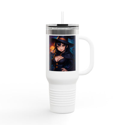 Magical Insulated Travel Mug, 40oz - Perfect for Hot Beverages, Witch Themed Mug, Coffee Tumbler, Gifts for Halloween & Autumn