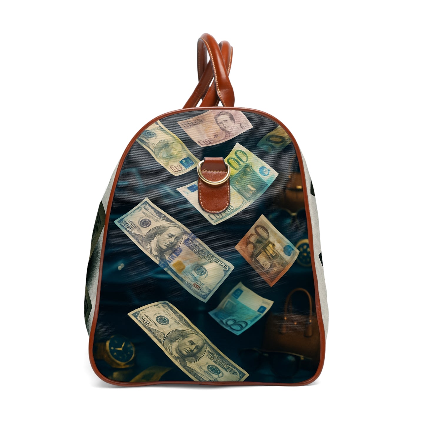 Money Design Waterproof Travel Bag - Stylish Duffle for Adventurers, Weekenders, & Travelers, Perfect Gift for Him or Her, Vacation [...]