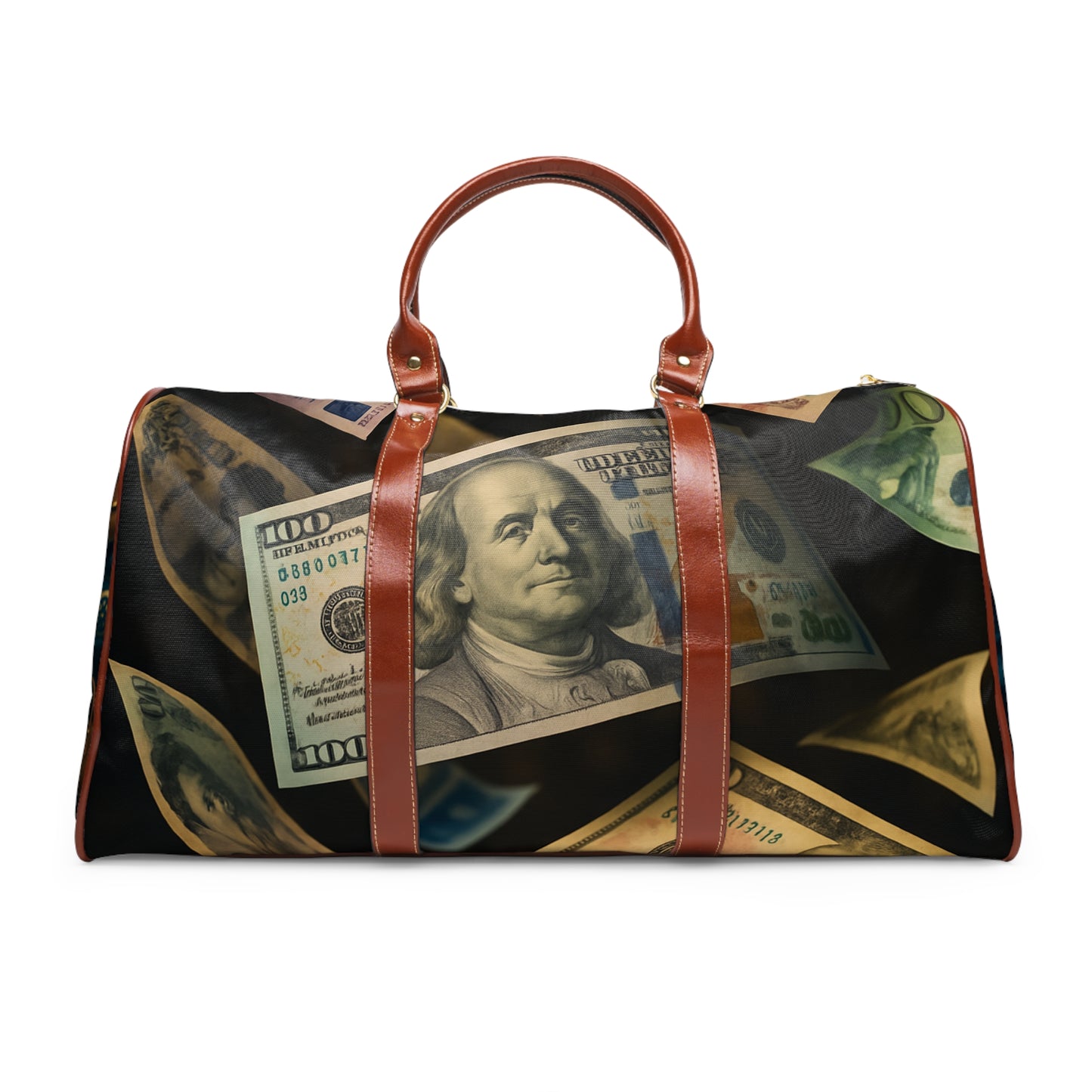 Stylish Money Design Waterproof Travel Bag, Travel Duffel for Weekend Trips, Gym Bag, Vacation Essentials, Gift for Travelers