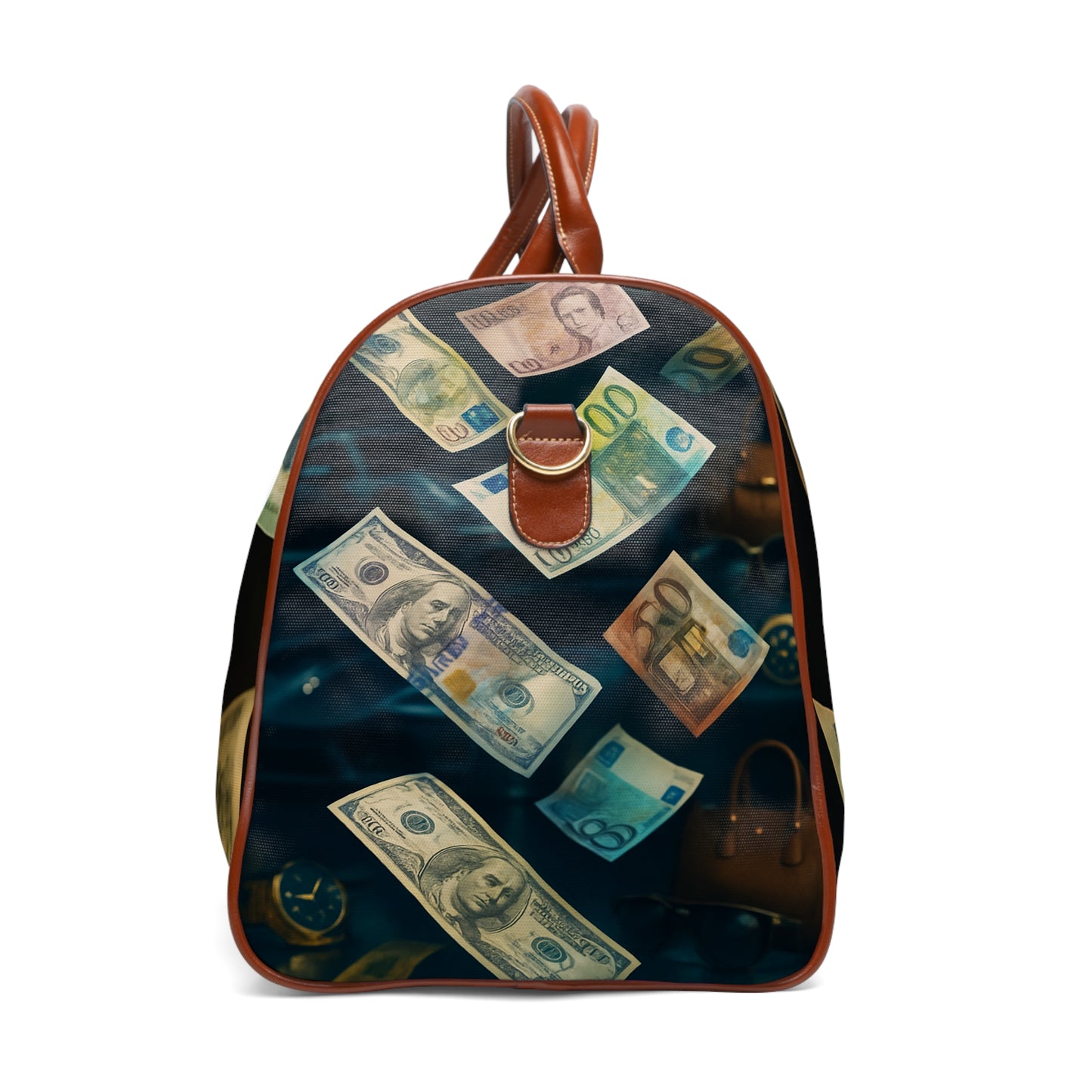 Stylish Money Design Waterproof Travel Bag, Travel Duffel for Weekend Trips, Gym Bag, Vacation Essentials, Gift for Travelers