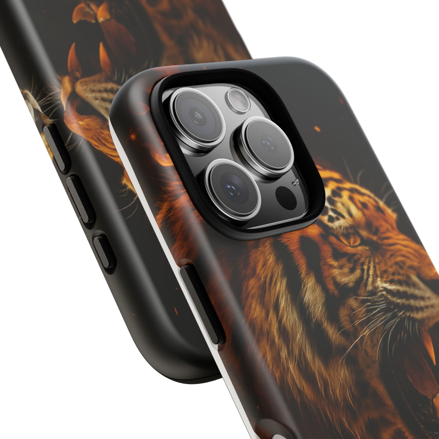 Phone Case - Flaming Tiger Tough Case