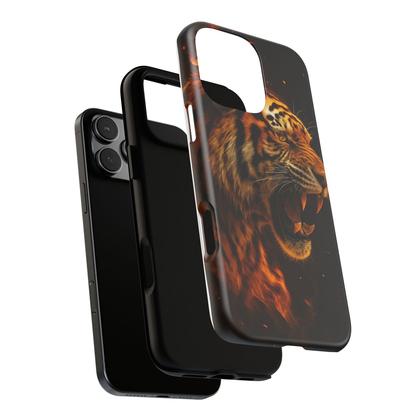 Phone Case - Flaming Tiger Tough Case