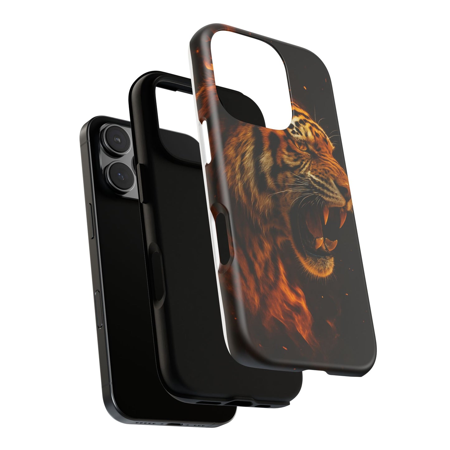 Phone Case - Flaming Tiger Tough Case