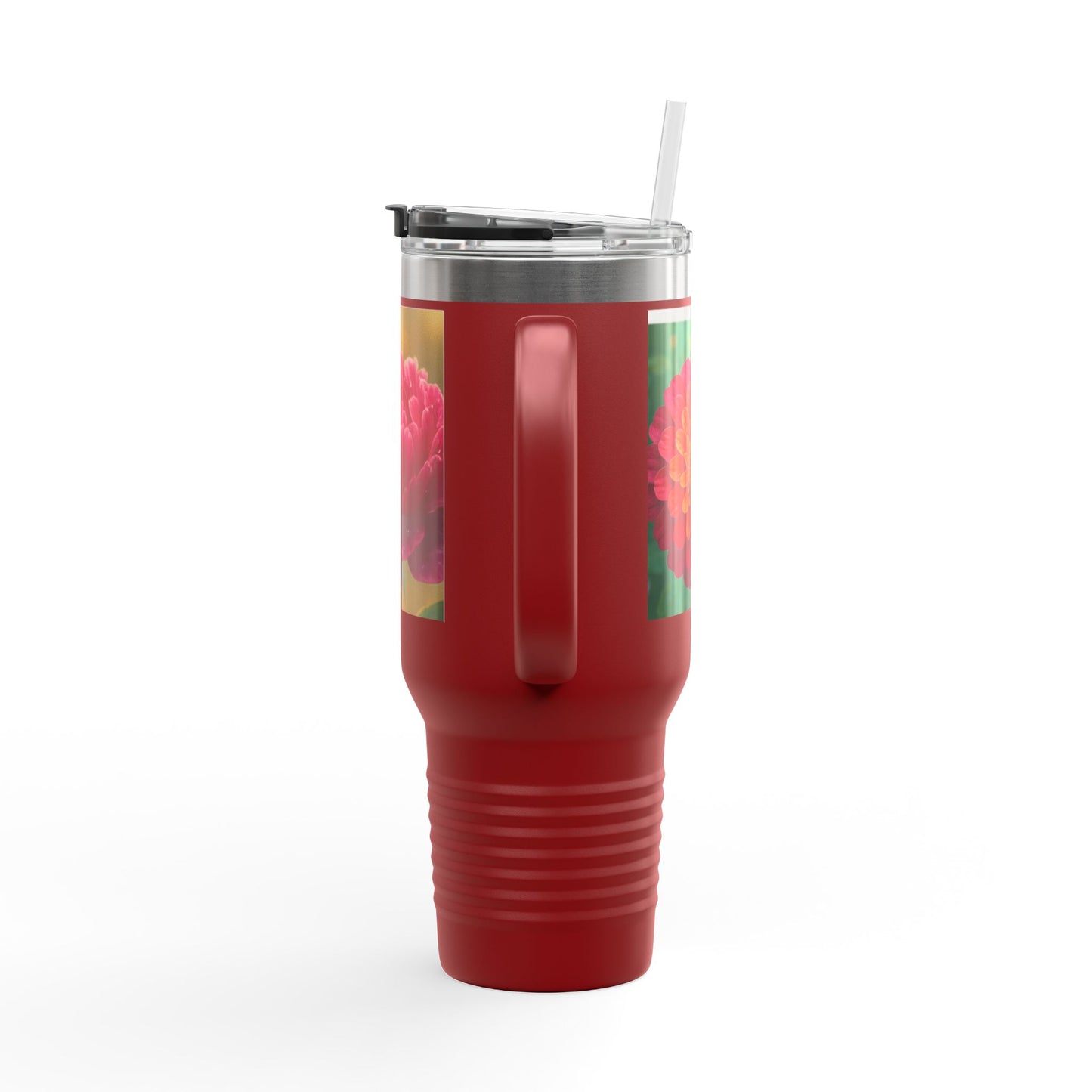 Floral Design Insulated Travel Mug, 40oz, Perfect for Travel, Coffee Lover Gift, Birthday, Floral Mug, Eco-Friendly Drinkware
