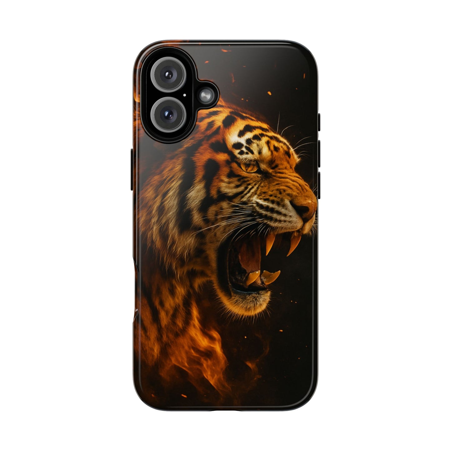 Phone Case - Flaming Tiger Tough Case