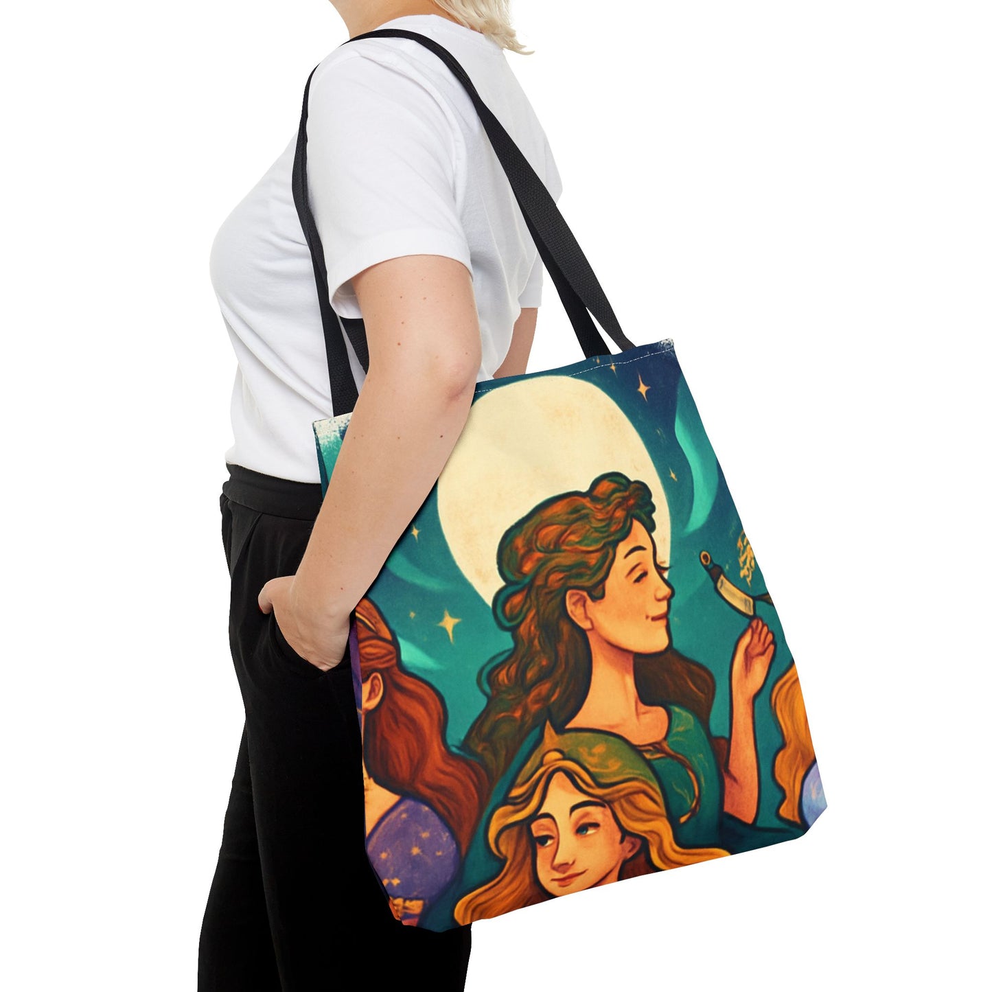 Mystical Journey Tote Bag - Stylish, Artful Carry-All for Everyday, Festivals, and Gift Giving