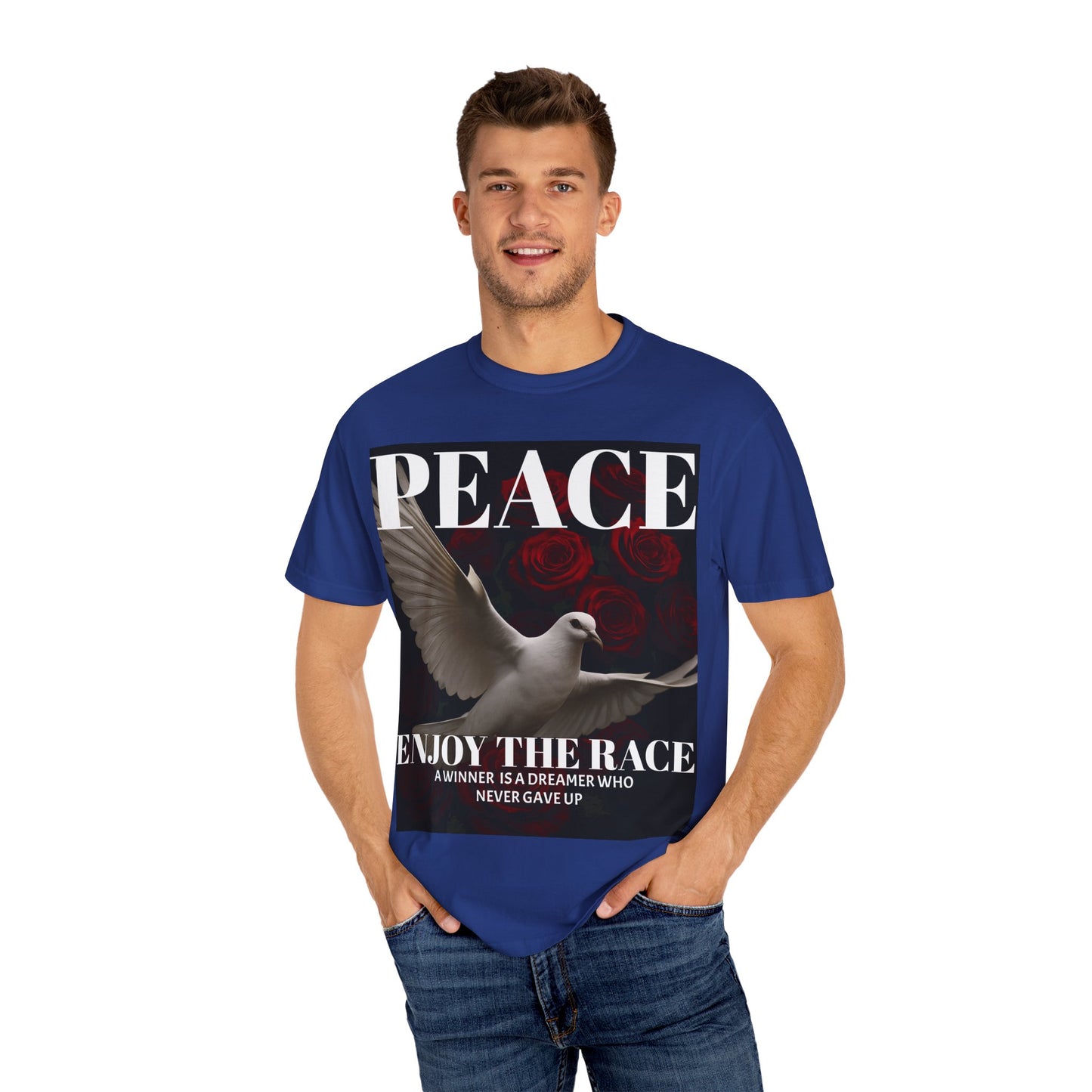 Peace & Inspiration Graphic T-Shirt, Unisex Tee for Dreamers, Motivational Apparel, Gift for Spiritual Seekers, Casual Wear