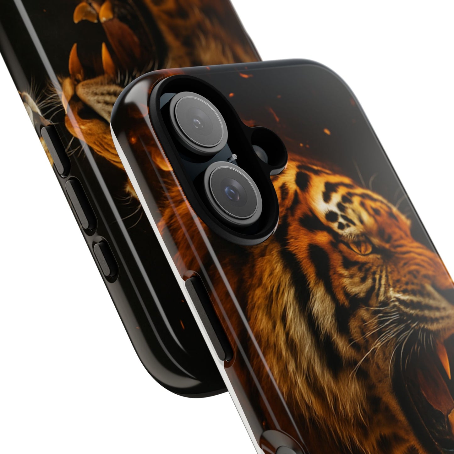 Phone Case - Flaming Tiger Tough Case