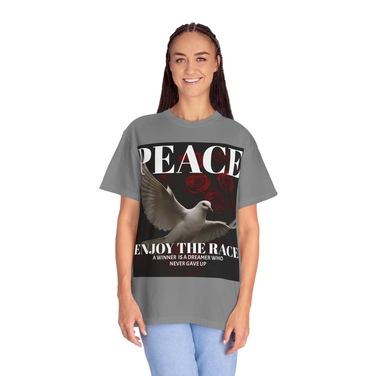Peace & Inspiration Graphic T-Shirt, Unisex Tee for Dreamers, Motivational Apparel, Gift for Spiritual Seekers, Casual Wear