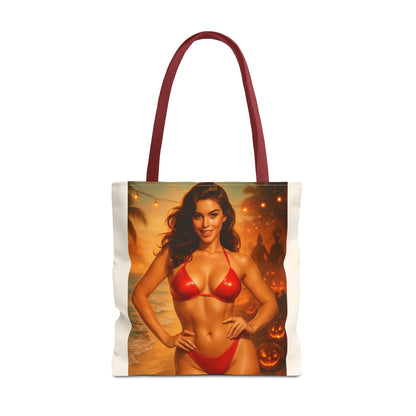 Spooky Beach Vibes Tote Bag, Halloween Beach Bag, Summer Tote, Fun Halloween Gift, Fashionable Carryall