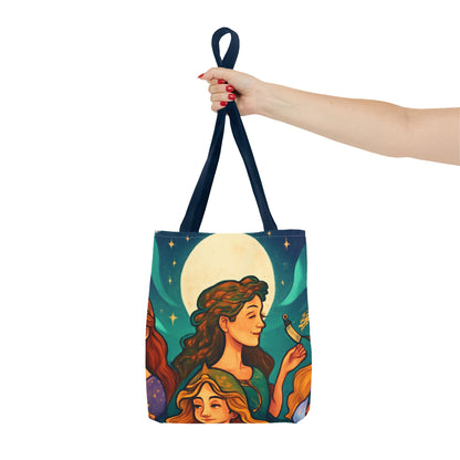 Mystical Journey Tote Bag - Stylish, Artful Carry-All for Everyday, Festivals, and Gift Giving