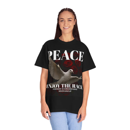 Peace & Inspiration Graphic T-Shirt, Unisex Tee for Dreamers, Motivational Apparel, Gift for Spiritual Seekers, Casual Wear