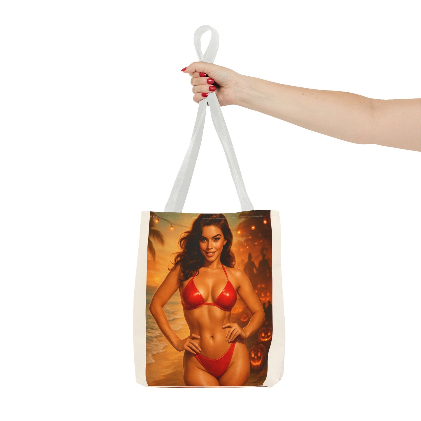 Spooky Beach Vibes Tote Bag, Halloween Beach Bag, Summer Tote, Fun Halloween Gift, Fashionable Carryall