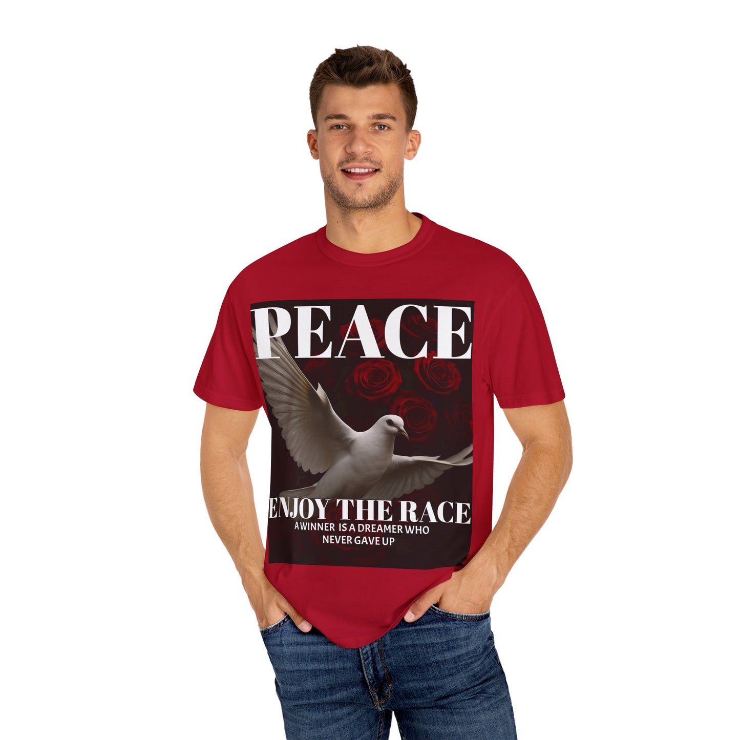 Peace & Inspiration Graphic T-Shirt, Unisex Tee for Dreamers, Motivational Apparel, Gift for Spiritual Seekers, Casual Wear