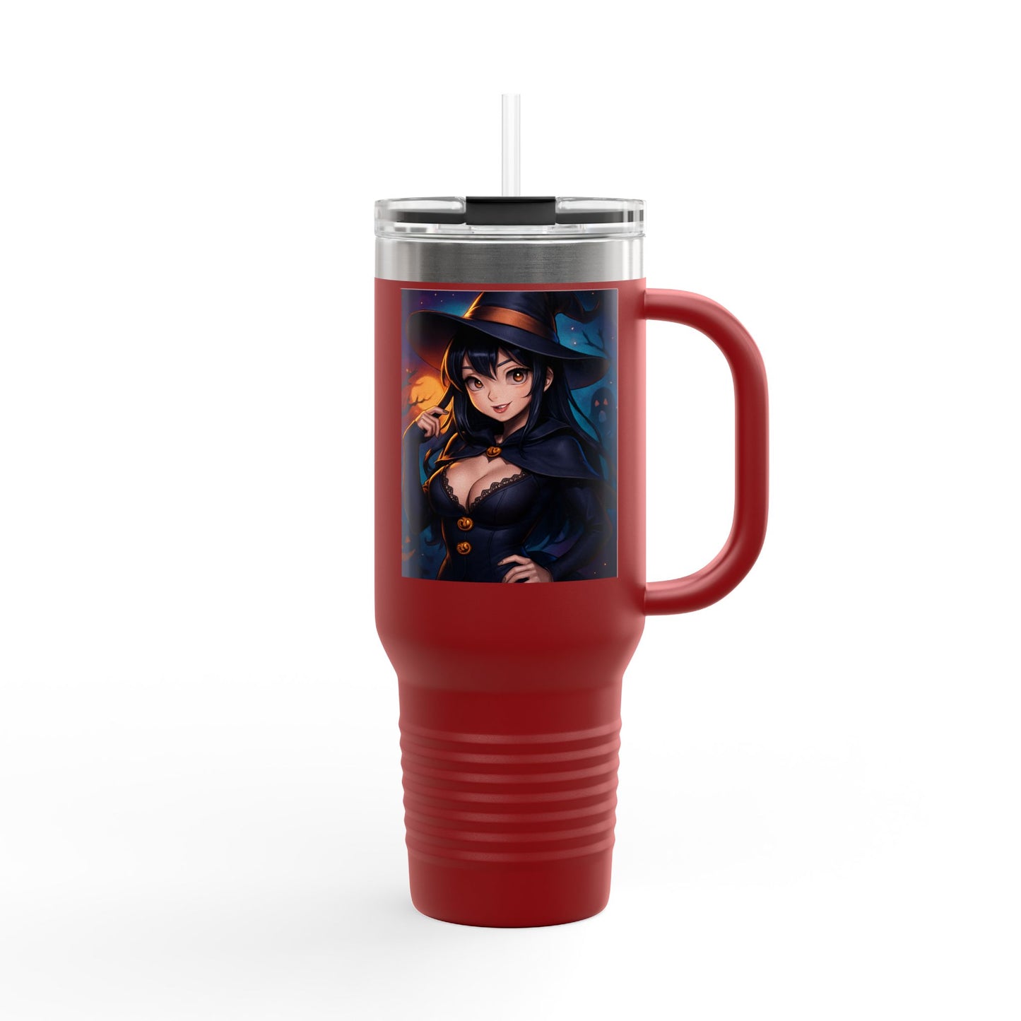 Magical Insulated Travel Mug, 40oz - Perfect for Hot Beverages, Witch Themed Mug, Coffee Tumbler, Gifts for Halloween & Autumn