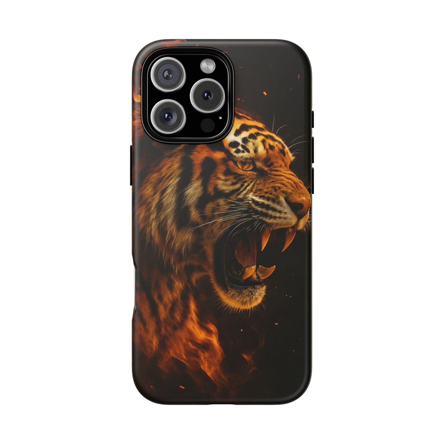 Phone Case - Flaming Tiger Tough Case