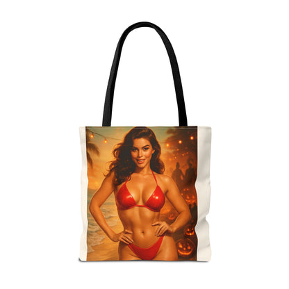 Spooky Beach Vibes Tote Bag, Halloween Beach Bag, Summer Tote, Fun Halloween Gift, Fashionable Carryall