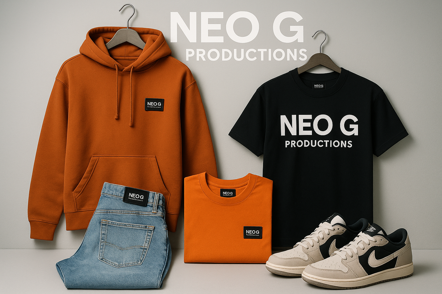 Cool and attractive Clothing items with my store name featured in the picture 