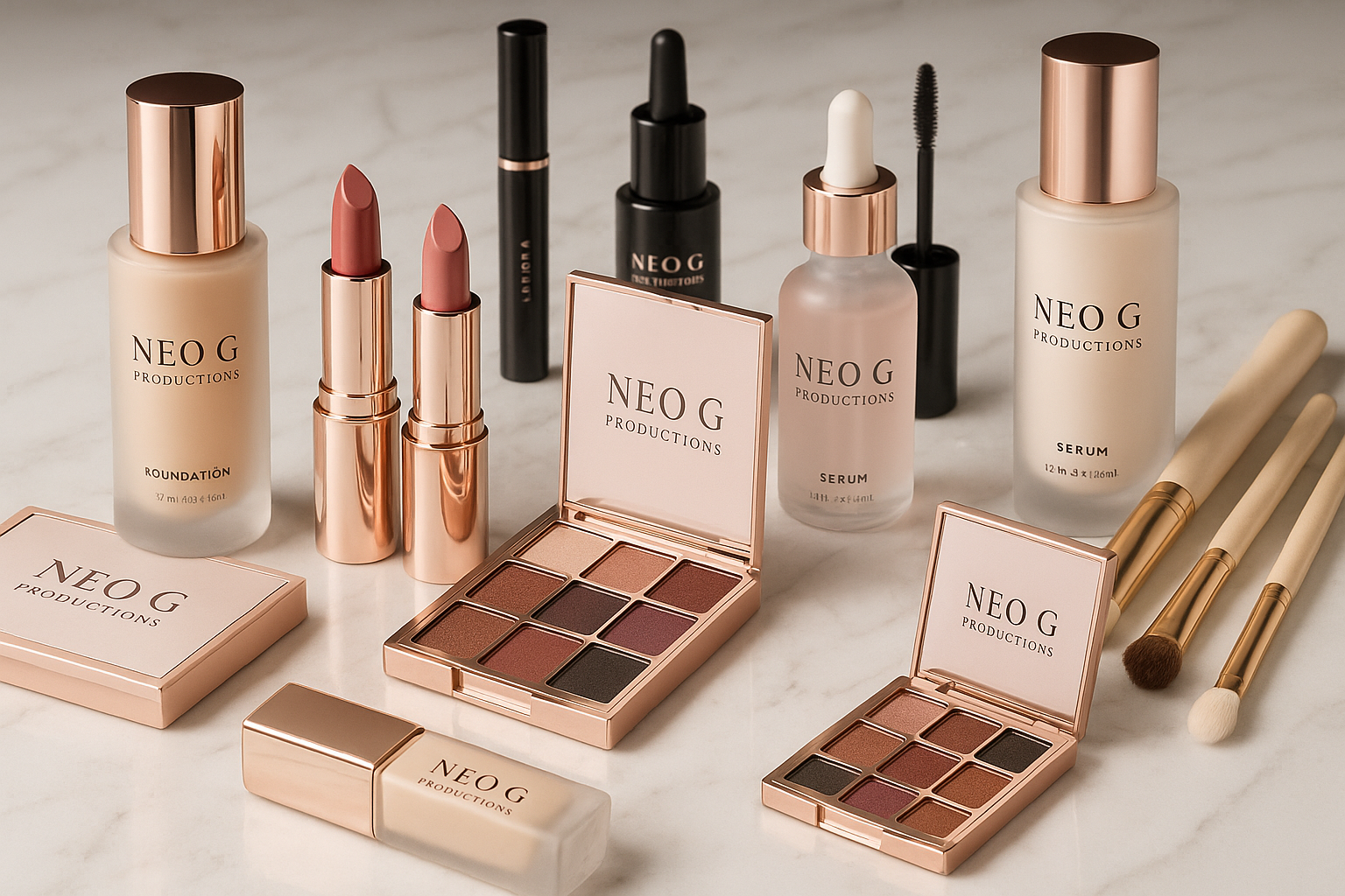 Eye catching and high quality makeup and beauty products with my stores name featured on the products or in the image.
